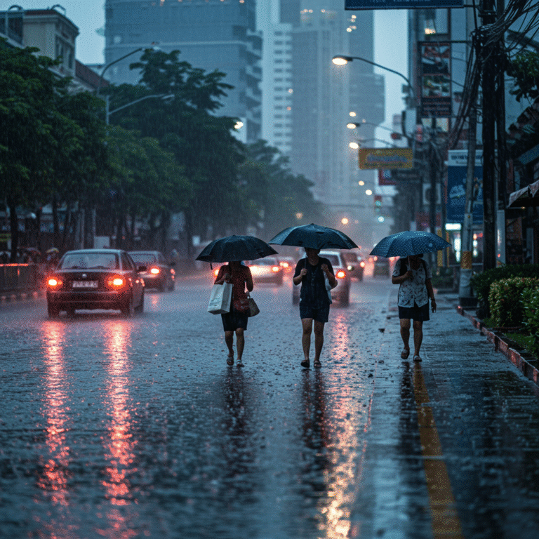 ฝนถล่ม! กทม. และปริมณฑลเสี่ยงน้ำท่วมสูง เช็กด่วน