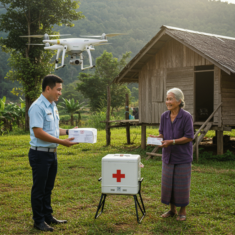 โดรนส่งยา! สธ. บินลัดฟ้าช่วยผู้ป่วยพื้นที่ห่างไกล