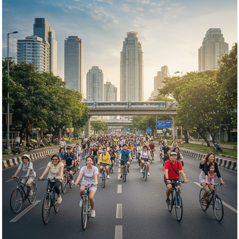 Bangkok Car Free Day 2568 ชวนปั่น-ใช้ขนส่งสาธารณะ