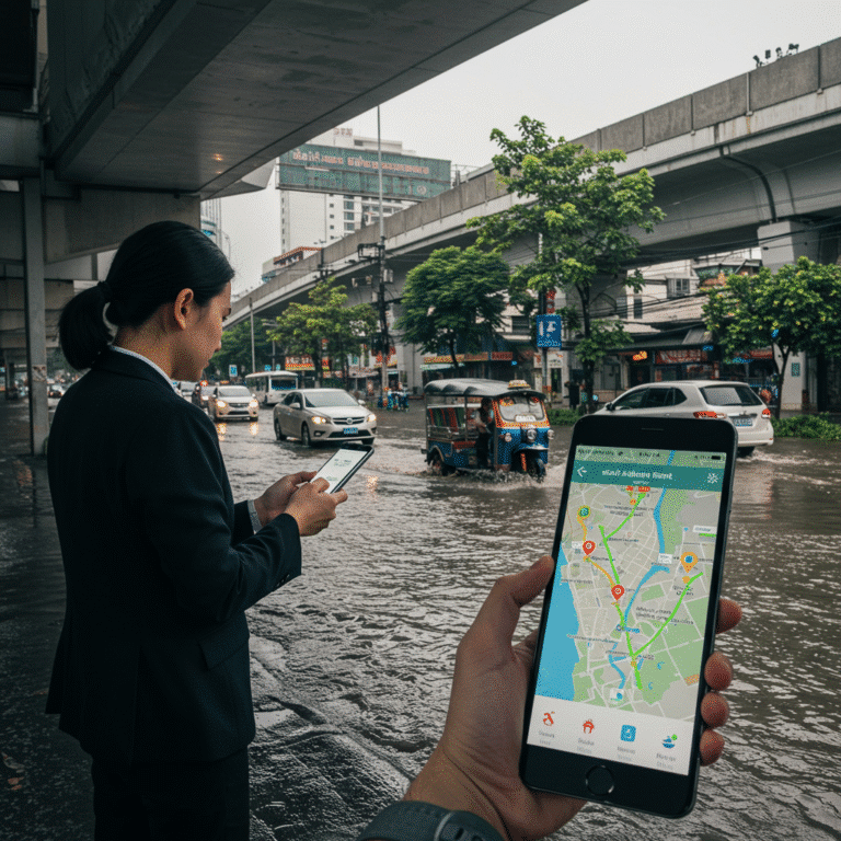 น้ำท่วมกรุงเทพฯ! เปิดแอปเช็คพื้นที่เสี่ยง-เส้นทางเลี่ยง