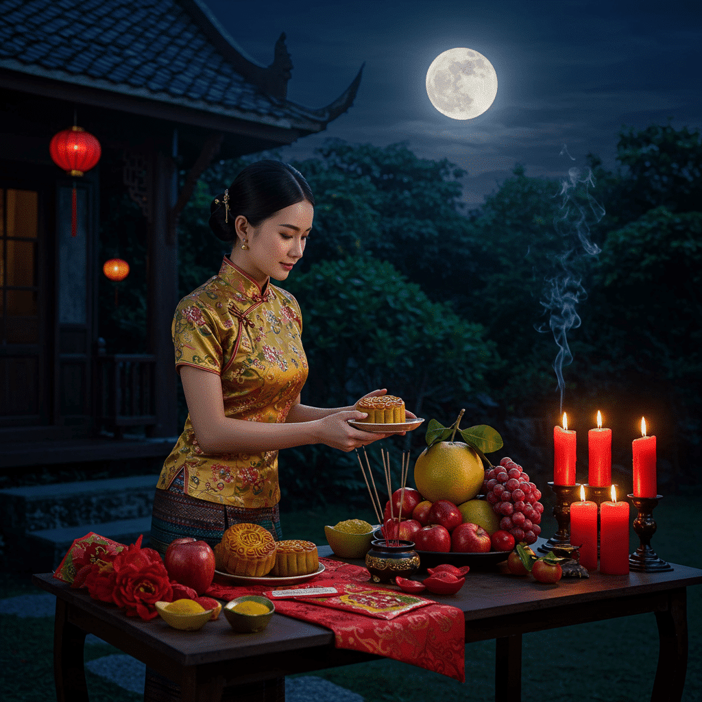 การเตรียมของไหว้พระจันทร์ 2568 ให้เป็นสิริมงคล